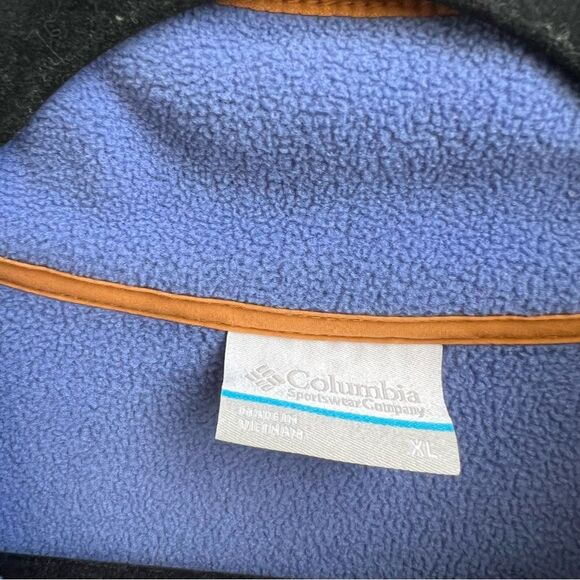Columbia fleece snap closure jacket top blue Size XL - Picture 3 of 4